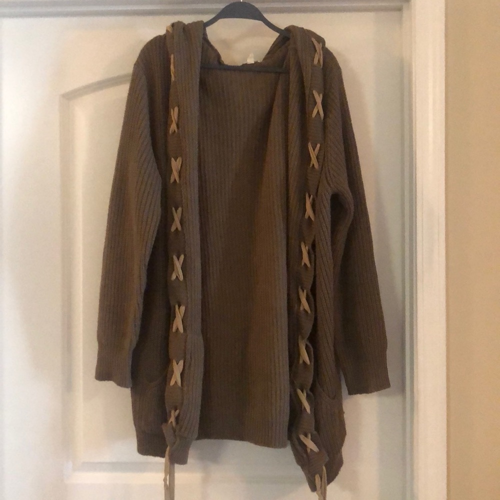 Brown long Cardigan